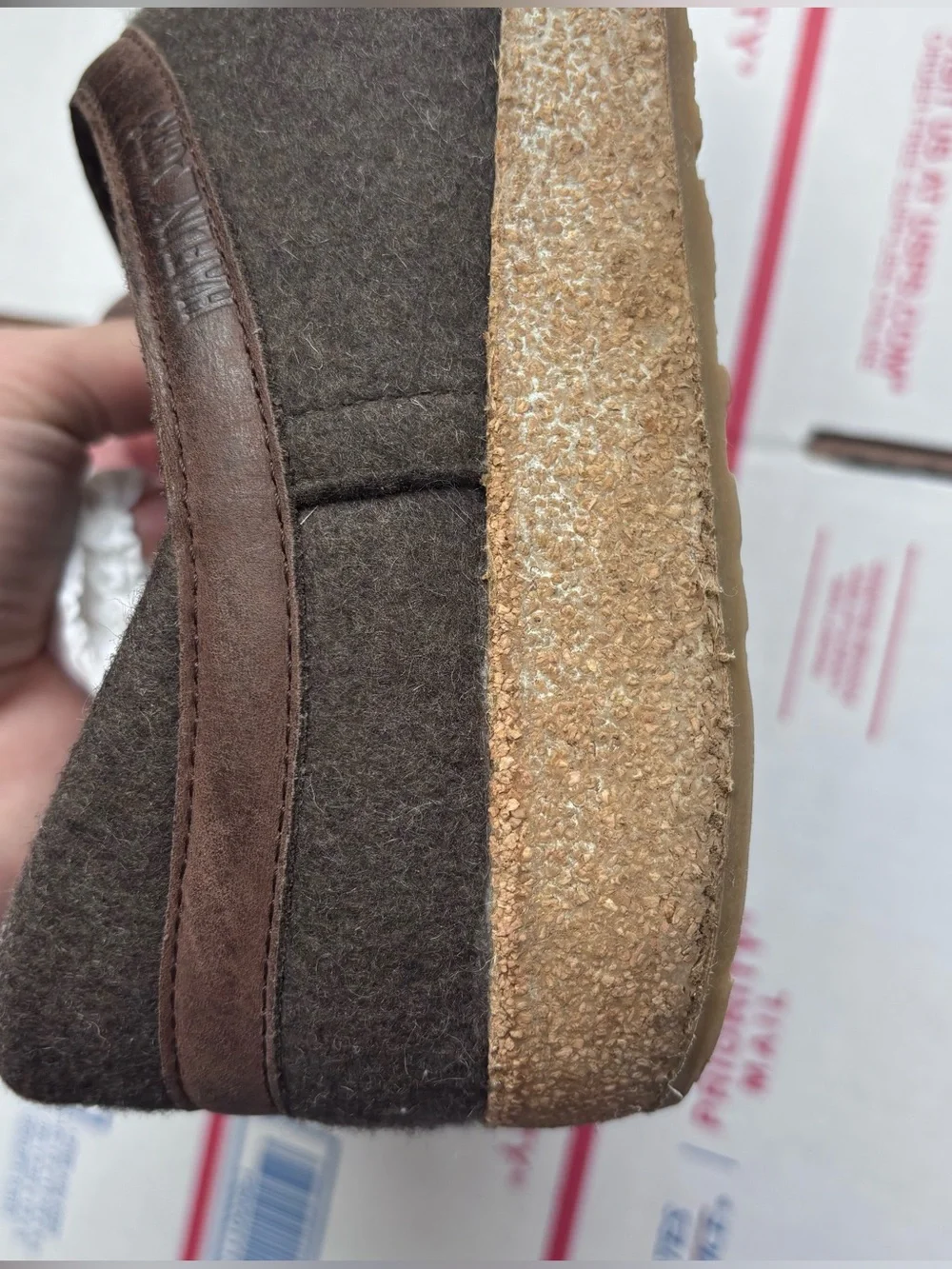 Haflinger Grizzly Wool closed heel mule Clog Sz 42 | men’s Sz 9